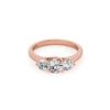 Image 1 : 1 ctw Certified VS/SI Diamond 3 Stone Ring 18K Rose Gold