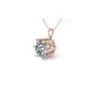 Image 1 : 1 ctw Certified VS/SI Diamond Solitaire Necklace 18K Rose Gold