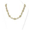 Image 1 : 18 ctw Diamond and Pearl Necklace 18K Yellow Gold