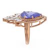 Image 2 : 14.36 ctw Tanzanite & Diamond Ring 18K Rose Gold