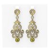 Image 1 : 4.51 ctw Fancy Yellow Diamond Earrings 18K Yellow Gold