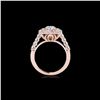 Image 2 : 2.05 ctw Certified Diamond Solitaire Halo Ring 10K Rose Gold