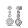 Image 2 : 4.21 ctw Princess Diamond Earrings 18K White Gold