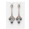 Image 1 : 7.61 ctw Intense Blue Diamond Earrings 18K Rose Gold