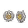 Image 2 : 14.01 ctw Canary Citrine & Diamond Earrings 18K White Gold