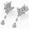 Image 1 : 8 ctw Pear and Marquise Diamond Earrings 18K White Gold