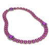 Image 2 : 64.81 ctw Amethyst & Diamond Necklace 14K Rose Gold