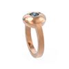 Image 2 : .52 ctw Intense Blue Diamond Ring 18K Rose Gold
