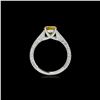 Image 2 : 1.5 ctw SI/I Fancy Intense Yellow Diamond Antique Ring 10K White Gold