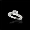 Image 1 : 1.18 ctw Certified Diamond Solitaire Ring 10K White Gold
