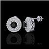 Image 2 : 1.40 ctw Micro VS/SI Diamond Designer Earrings 18K White Gold