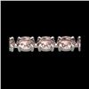 Image 1 : 23 ctw Morganite Eternity Designer Bracelet 14K White Gold