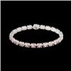 Image 2 : 23 ctw Morganite Eternity Designer Bracelet 14K White Gold