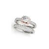 Image 1 : 1.26 ctw Certified VS/SI Diamond Solitaire 2pc Set Ring 14K White & Rose Gold
