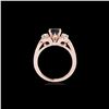 Image 2 : 1.7 ctw Certified VS Black Diamond 3 Stone Solitaire Ring 10K Rose Gold