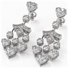 Image 1 : 7.5 ctw Heart Diamond Designer Earrings 18K White Gold