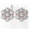 Image 2 : 3.75 ctw Diamond Designer Earrings 18K Rose Gold