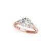 Image 2 : 1.39 ctw VS/SI Diamond 3 Stone 2pc Wedding Set 14K Rose Gold