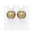 Image 1 : 2.07 ctw Diamond and Pearl Earrings 18K Rose Gold