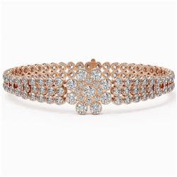 16 ctw Diamond Designer Bracelet 18K Rose Gold