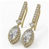 Image 1 : 2.4 ctw Marquise Cut Diamond Designer Earrings 18K Yellow Gold