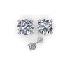 Image 2 : 2.0 ctw VS/SI Diamond Stud Designer Earrings 14K White Gold