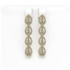 Image 1 : 4.52 ctw Pear Cut Diamond Micro Pave Earrings 18K Yellow Gold