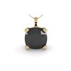 Image 2 : 6.0 ctw Cushion Black Diamond Designer Necklace 14K Yellow Gold
