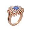 Image 1 : 3.10 ctw Tanzanite & Diamond Ring 18K Rose Gold