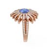 Image 2 : 3.10 ctw Tanzanite & Diamond Ring 18K Rose Gold