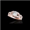 Image 1 : 1.5 ctw Certified Diamond Solitaire Ring 10K Rose Gold