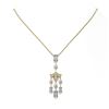 Image 2 : 2.75 ctw Emerald Cut Diamond Designer Necklace 18K Yellow Gold