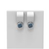 Image 1 : 2 ctw Intense Blue Diamond Earrings 18K White Gold