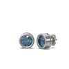 Image 2 : 2 ctw Intense Blue Diamond Earrings 18K White Gold