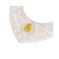 59.27 ctw Canary Citrine & VS Diamond Necklace 18K Rose Gold