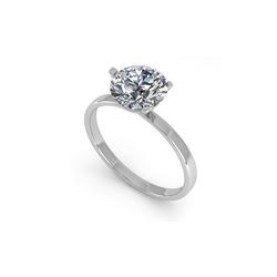 1.50 ctw Certified VS/SI Diamond Engagement Ring Martini 14K White Gold
