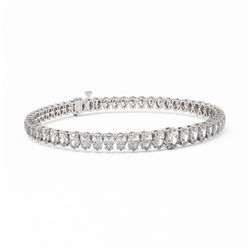 14 ctw Pear Diamond Designer Bracelet 18K White Gold