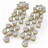 Image 1 : 15.68 ctw Mixed Cut Diamond Designer Earrings 18K Yellow Gold