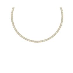 12 ctw Certified SI/I Diamond Halo Necklace 18K Yellow Gold