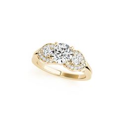 1.2 ctw VS/SI Diamond 3 Stone Ring 18K Yellow Gold