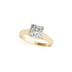 0.75 ctw Certified VS/SI Princess Diamond Ring 18K Yellow Gold