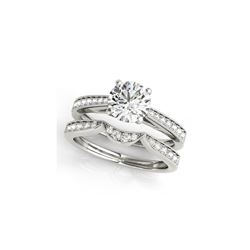 1.19 ctw Certified VS/SI Diamond 2pc Wedding Set 14K White Gold