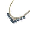 Image 2 : 22.41 ctw Diamond and Pearl Necklace 18K Yellow Gold