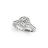1.4 ctw Certified VS/SI Diamond Halo Ring 18K White Gold