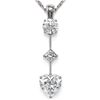 Image 1 : 1.16 ctw Heart Diamond Designer Necklace 18K White Gold