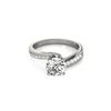 0.91 ctw Certified VS/SI Diamond Bypass Ring 18K White Gold