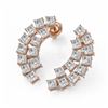 Image 1 : 3.6 ctw Princess Cut Diamond Designer Earrings 18K Rose Gold