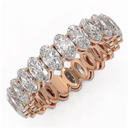 5.98 ctw Oval Cut Diamond Eternity Ring 18K Rose Gold