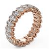 Image 2 : 5.98 ctw Oval Cut Diamond Eternity Ring 18K Rose Gold