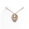 6.05 ctw Canary Citrine & Diamond Necklace 18K Rose Gold